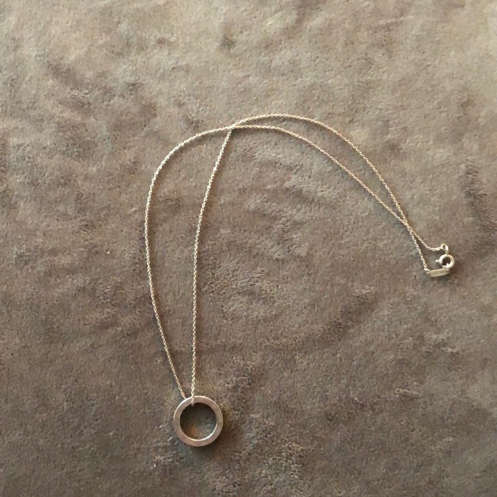 Genuine Tiffany&co circle pendant necklace